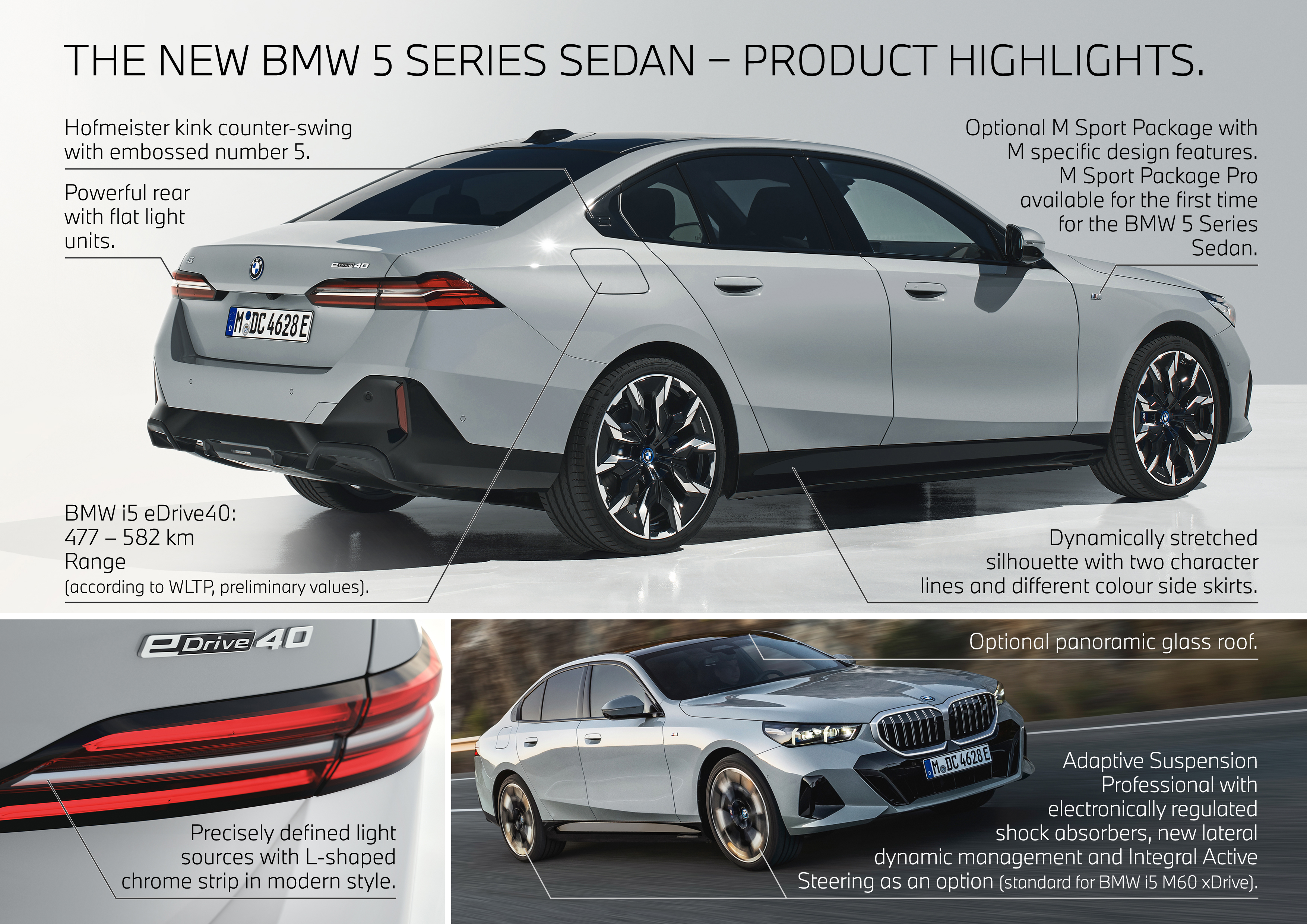 The new BMW 5 Series Sedan - Infographic (05/2023).